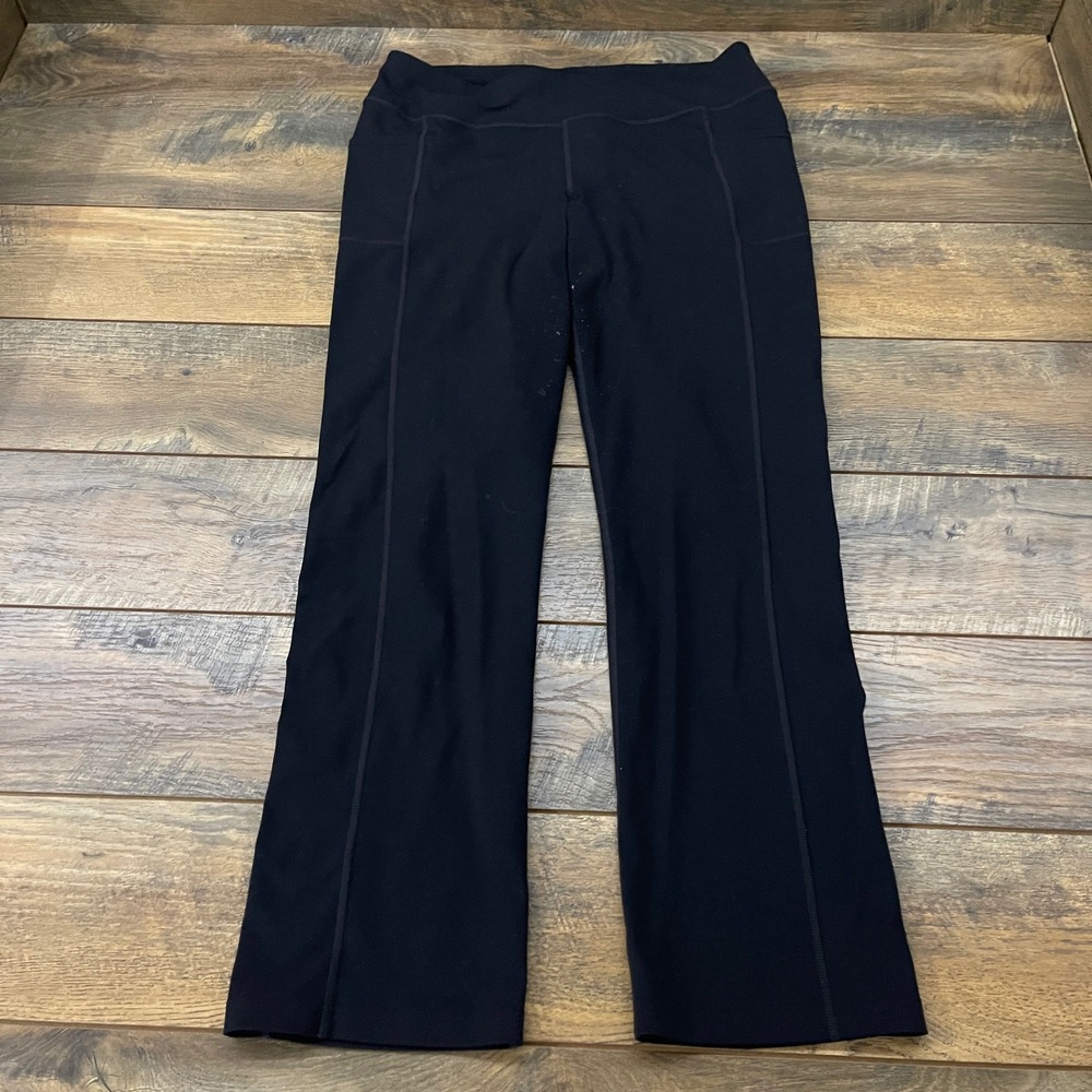 Skechers GOwalk Black High Waisted Flare Leg Athletic Pants XL Pockets Active